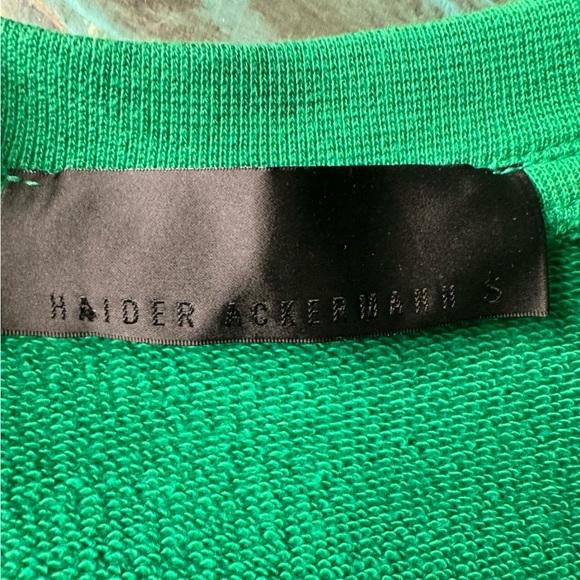 Haider Ackerman Crewneck Green Sweater Size Small - Picture 16 of 16